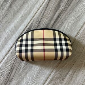 Burberry London Nova Check Plaid Cosmetic Bag Small